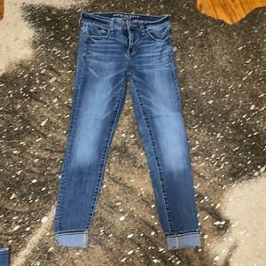 American eagle skinny jeans light wash